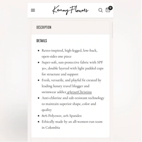 NWOT Kenny Flowers The Acapulco Swimsuit Backless One Piece - Picture 14 of 15